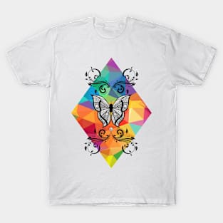 Rainbow Butterfly Doodle 1 T-Shirt